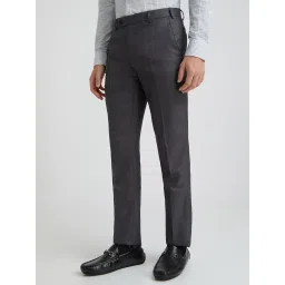 Park Avenue Black Regular Fit Trousers image 3