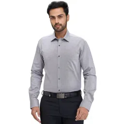 Park Avenue Black Slim Fit Texture Shirt-picture-26