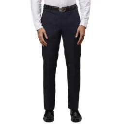 Park Avenue Blue Regular Fit Checks Trousers-picture-43