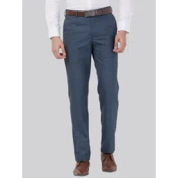 Park Avenue Blue Regular Fit Trousers-picture-36