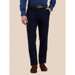 Park Avenue Blue Regular Fit Trousers-picture-39