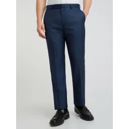 Park Avenue Blue Regular Fit Trousers-picture-39