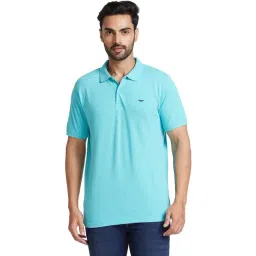 Park Avenue Blue Slim Fit Polo T-Shirt-picture-18