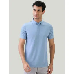 Park Avenue Blue Slim Fit Polo T-Shirt-picture-21