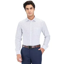 Park Avenue Blue Slim Fit Printed Shirt-picture-28