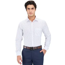Park Avenue Blue Slim Fit Printed Shirt image 1