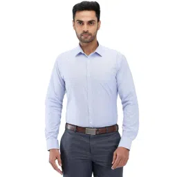 Park Avenue Blue Slim Fit Striped Shirt-picture-27