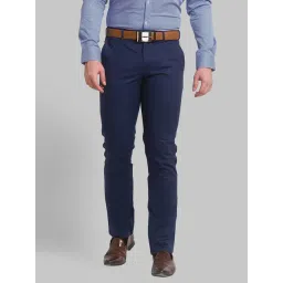 Park Avenue Blue Super Slim Fit Trousers-picture-19