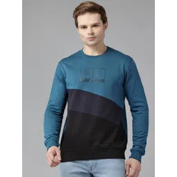 Park Avenue Brand Logo Printed Colourblocked Sweatshirt-picture-39