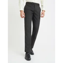 Park Avenue Brown Regular Fit Striped Trousers-picture-40