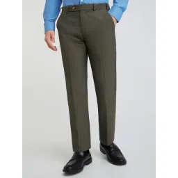 Park Avenue Brown Regular Fit Trousers-picture-41