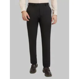 Park Avenue Brown Regular Fit Trousers-picture-38