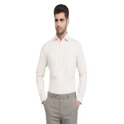 Park Avenue Brown Slim Fit Self Design Formal Shirt-picture-44