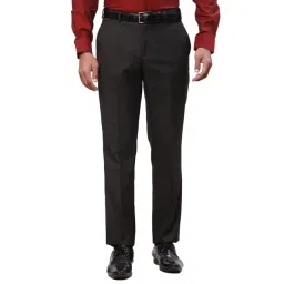 Park Avenue Coffee Brown Smart Fit Trousers-picture-17