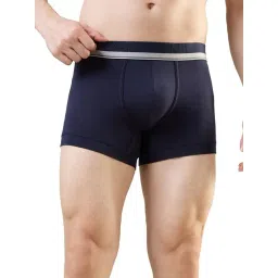 Park Avenue Dark Blue Cotton Blend Regular Fit Solid Trunks-picture-40