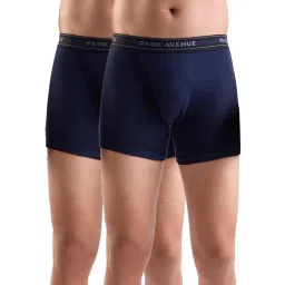 Park Avenue Dark Blue Pure Cotton Regular Fit Boxers - Pack Of 2-picture-39