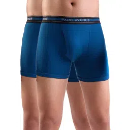 Park Avenue Dark Blue Pure Cotton Regular Fit Trunks-picture-34