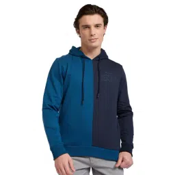 Park Avenue Dark Petrol Cotton Blend Slim Fit Sweatshirt-picture-14