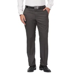 Park Avenue Green Regular Fit Trousers-picture-19