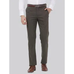 Park Avenue Green Regular Fit Trousers-picture-35