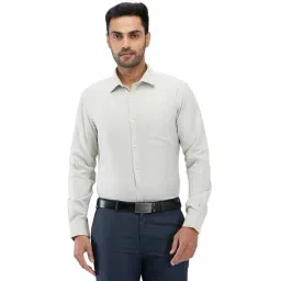 Park Avenue Green Slim Fit Self Pattern Shirt-picture-33