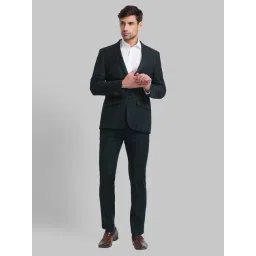 Park Avenue Green Super Slim Fit Checks Two Piece Suit-picture-36