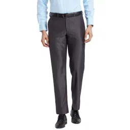 Park Avenue Grey Regular Fit Printed Trousers-picture-41
