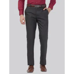 Park Avenue Grey Regular Fit Trousers-picture-40