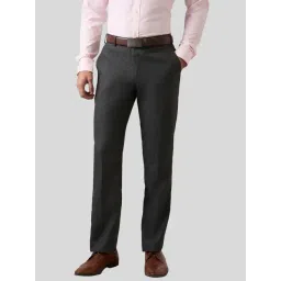 Park Avenue Grey Regular Fit Trousers-picture-24