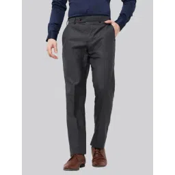 Park Avenue Grey Regular Fit Trousers-picture-14