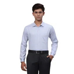 Park Avenue Grey Slim Fit Checks Shirt-picture-41