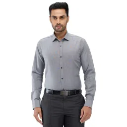 Park Avenue Grey Slim Fit Self Pattern Shirt-picture-43