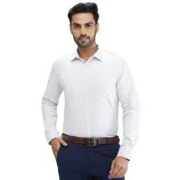 Park Avenue Grey Slim Fit Texture Shirt-picture-35