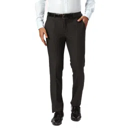 Park Avenue Grey Slim Fit Trousers image 1
