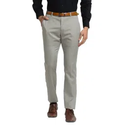 Park Avenue Grey Super Slim Fit Trousers-picture-25