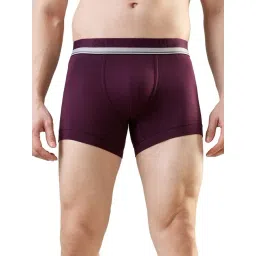 Park Avenue Maroon Cotton Blend Regular Fit Solid Trunks-picture-12