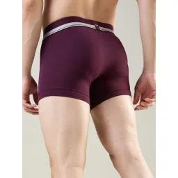 Park Avenue Maroon Cotton Blend Regular Fit Solid Trunks image 2