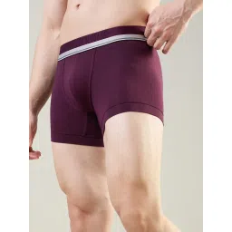 Park Avenue Maroon Cotton Blend Regular Fit Solid Trunks image 3