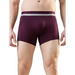 Park Avenue Maroon Cotton Blend Regular Fit Solid Trunks image 1