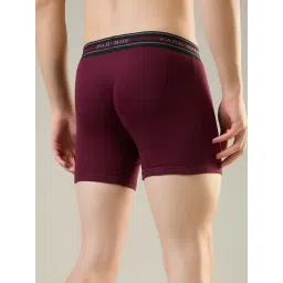 Park Avenue Maroon Pure Cotton Regular Fit Solid Trunks image 2
