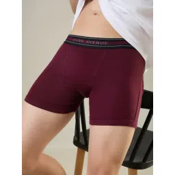 Park Avenue Maroon Pure Cotton Regular Fit Solid Trunks image 4