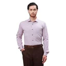 Park Avenue Medium Maroon Slim Fit Self Design Shirt-picture-10