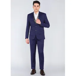 park avenue Men 2SB 3 PC NOTCH WITH PIPING W/C-S.SLIM Solid Suit-picture-38