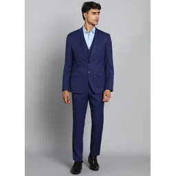 park avenue Men 3 Piece Suit Solid Suit-picture-31