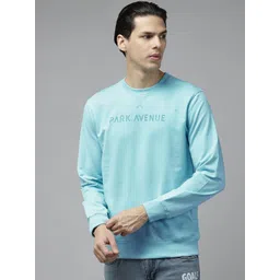 Park Avenue Men Blue Brand Logo Printed Sweatshirt-picture-45