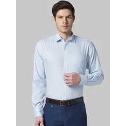 Park Avenue Men Blue Regular Fit Checked Formal Shirt-picture-22