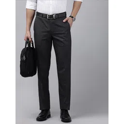 Park Avenue Men Checked Formal Trousers-picture-26