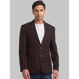 Park Avenue Men Checked Single-Breasted Blazer-picture-39