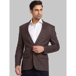 Park Avenue Men Checked Single Breasted Blazers-picture-29