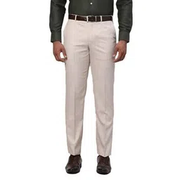 park avenue Men Flat-Front Relaxed Fit Trousers-picture-34